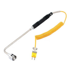 Thermocouple Probe for Temperature Measurement on Surface, K-Type -50°C to 500°C, Handheld Type, Right-Angle Thermocouple Probe for Temperature Measurement on Surface, K-Type -50°C to 500°C, Handheld Type, Right-Angle